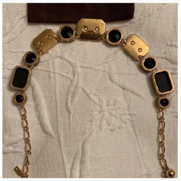 Kate Spade Jackpot Jewels black gold stone necklace nwot - Picture 13 of 13